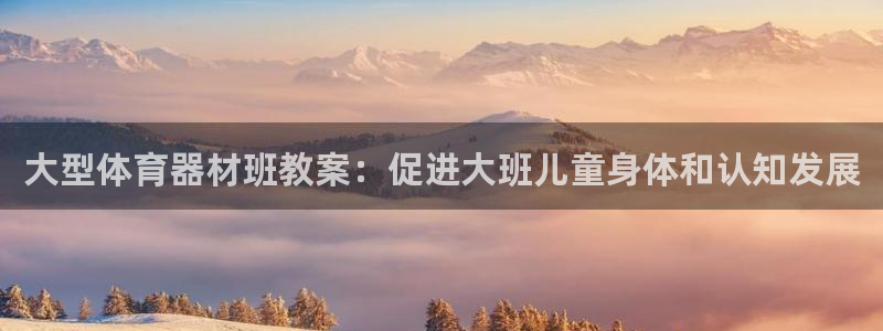极悦平台注册登录入口在哪：大型体育器材班教案：促进大