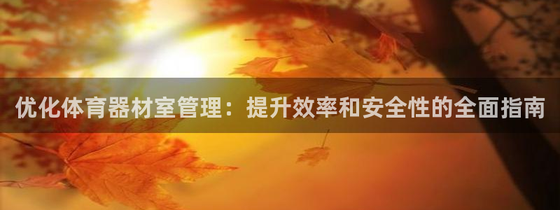 极悦娱乐的创始人背景故事介绍：优化体育器材室管理：提升效率和